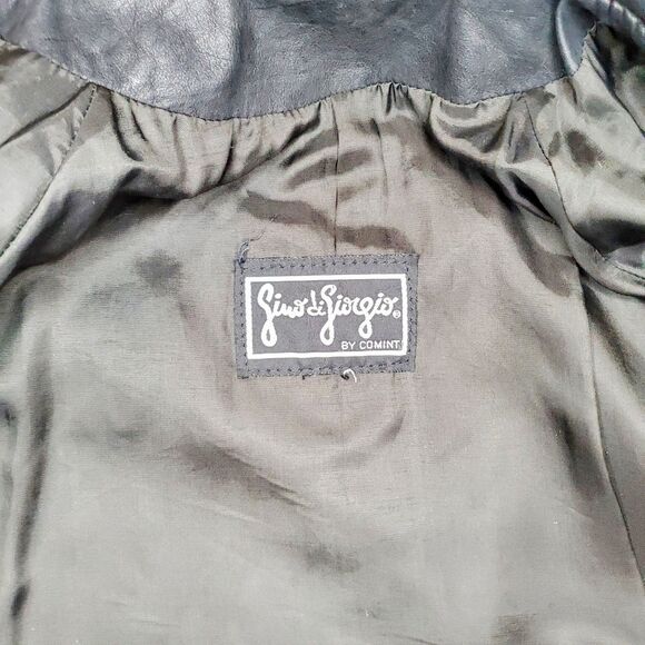 VTG Gino De Giorgio Black Leather Duster Jacket Oversize Fall Overcoat - Picture 4 of 12